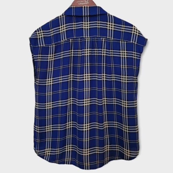 Vince Camuto Women's Extend Shoulder Highland Plaid Size Small - Picture 2 of 7